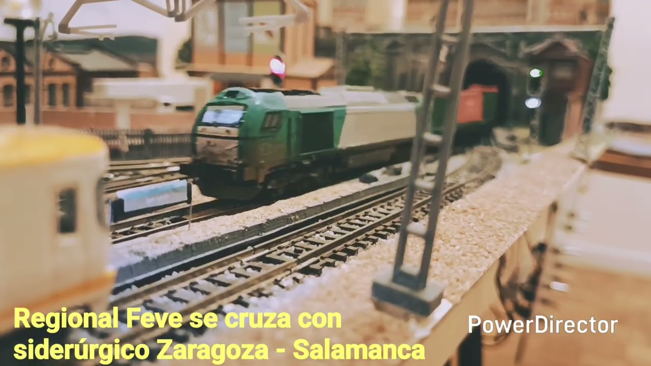 Circulaciones de verano en San León. Maqueta escala N ambiente iberico