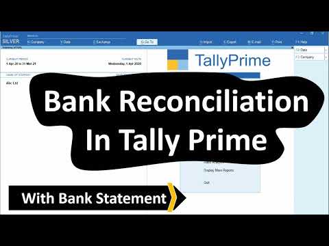 Bank Reconciliation in Tally Prime | Bank Reconciliation Statement in Tally | BRS in tally