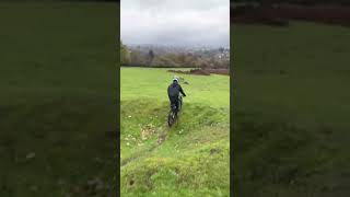 Slippy bike jump #biking #mtb #bike #jump #crash #fail #crazy