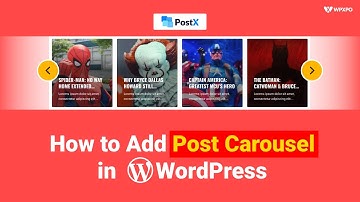 How to add Post Carousel in WordPress using PostX