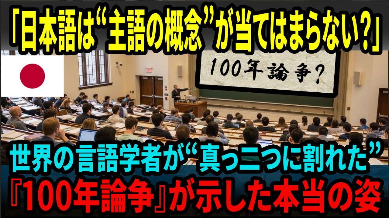 【海外の反応】「日本語には“主語という発想”がない…？」世界の言語学者を真っ二つにした100年論争