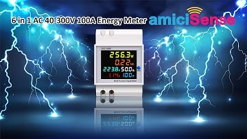 How To Install amiciSense 6 in 1 AC Energy Meter Digital Display | Wiring Diagram | Feature