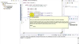 Java Programming Control statements IF and ELSE
