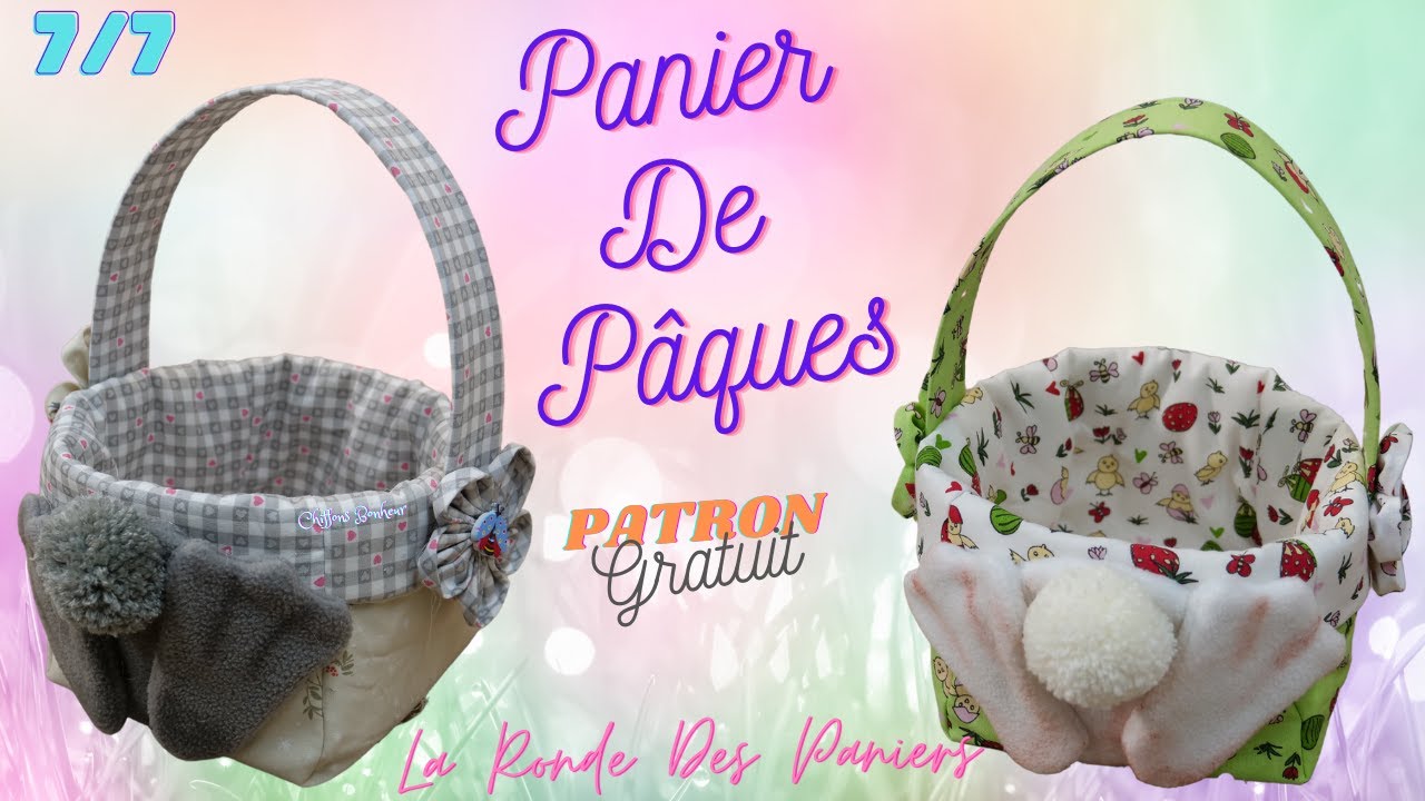 Petit panier en tissu personnalisable- Bonheur enfantin