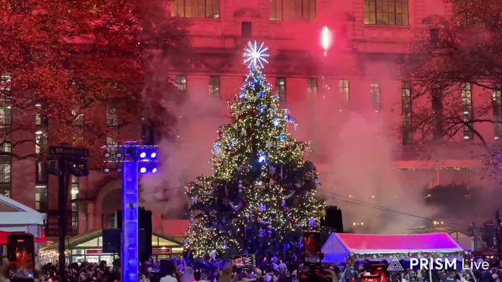 Rainy Bryant Park Christmas Tree Lighting Ceremony | NYC Holidays (November 2,2025)