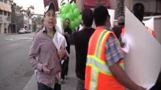 Protesting Wal-Mart and Rob Walton in Beverly Hills