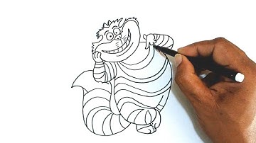 How to Draw the Cheshire Cat from Alice in Wonderland