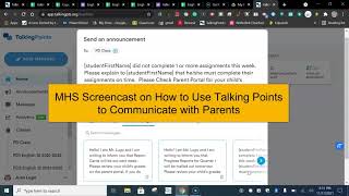 MHS Screencast on How to Use Talking Points to Communicate with Parents screenshot 1