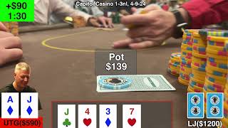 Deep Dive Poker Hands.      poker vlog 201