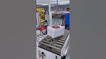 #Foam box sealing machine.🔗 #Fully automatic baling machine#Wrapping machine#Automation equipment