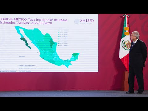 COVID-19 en México tiene casi 9 semanas de descenso. Conferencia presidente AMLO