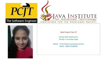 Web Project Task 37 | 1st Year | Semester 01 | Java Institute | Chalani Janeesha
