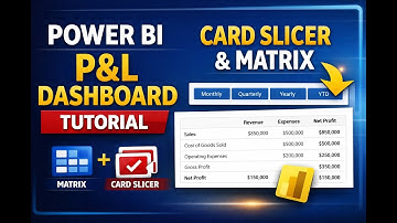 Power BI P&L Dashboard Tutorial | Interactive Card Slicer & Matrix