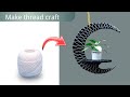 How to create a hanging planter / Build a DIY Cardboard Planter Today / Easy thread craft