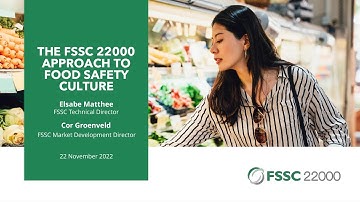 FSSC Insights Webinar : Food Safety Culture (2022)