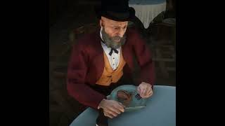 Character Cutting And Eating Food Amazing Detail - Red Dead Redemption 2