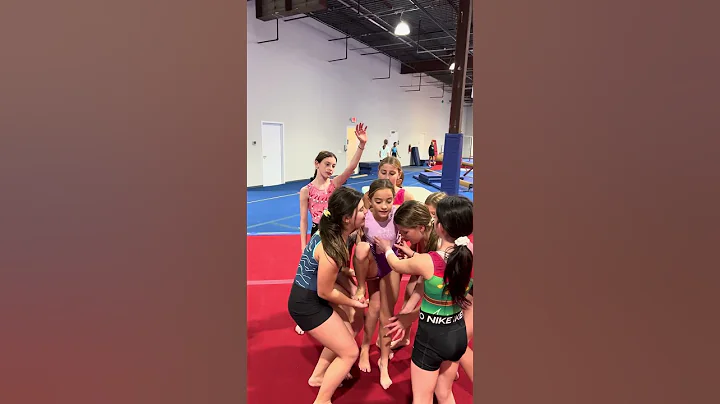 Gymnasts Attempt Cheer Stunt #Shorts #Gymnast