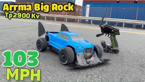 Arrma Big Rock 103 MPH on 6s TP 2900kV  Killmode  New Achievement 1st pass