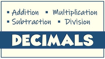 OPERATIONS ON DECIMAL NUMBERS [Addition, Subtraction, Multiplication, Division] | Ms Rosette