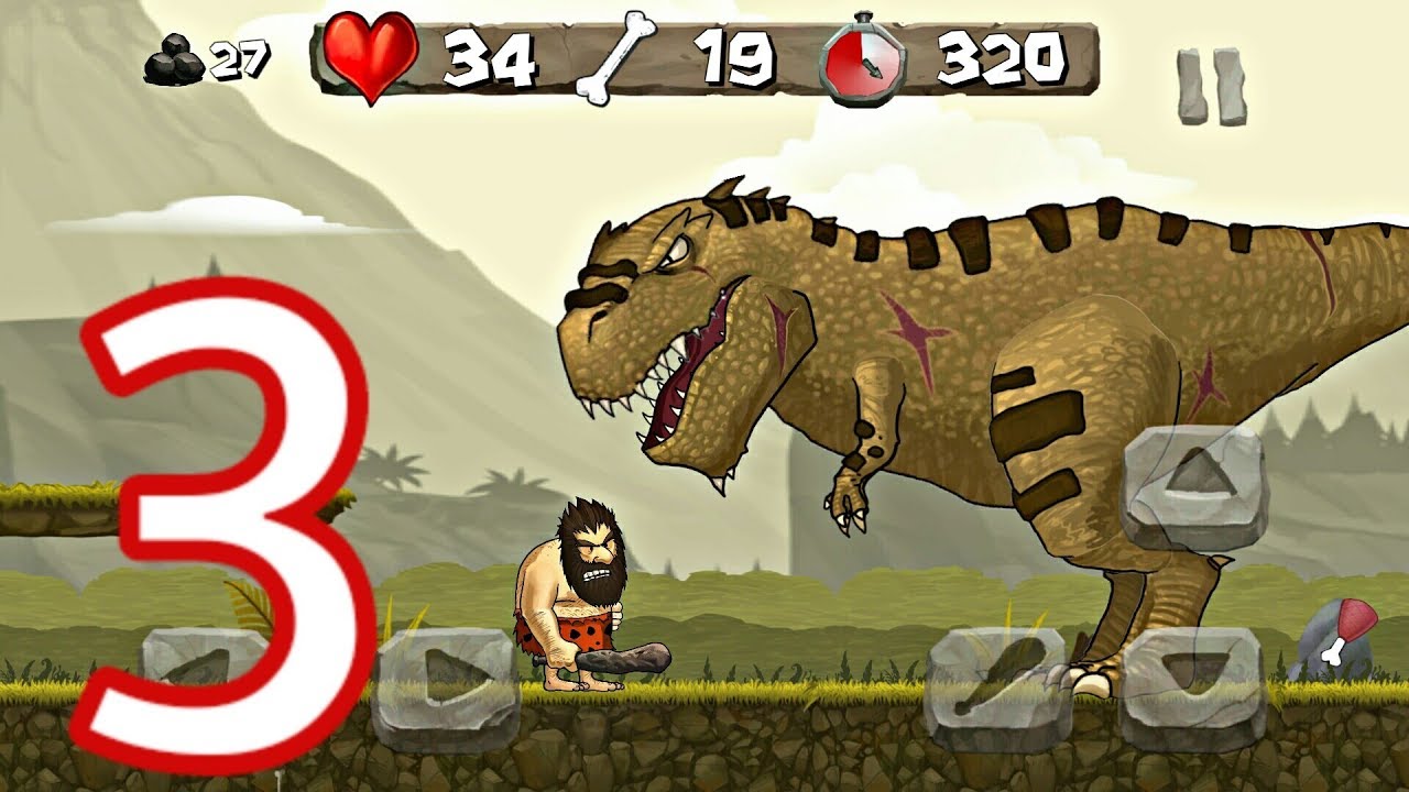 Caveman Chuck Adventure- (Level 3) Big dainasor (IN Forest) Typical Anoride gameplay HD |