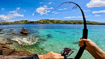 Extreme Solo Fishing On A Tiny Island Paradise