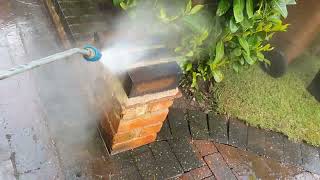 Pressure Washed Away Moss/Weeds On Block Paving. Satisfying Results.