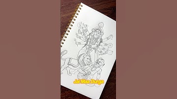 🔱Tutorial: Maa Durga Mahishasuramardini drawing😍#Shorts #Trending