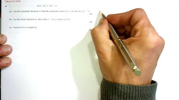 Edexcel C2 2016 Q4 Factor Theorem