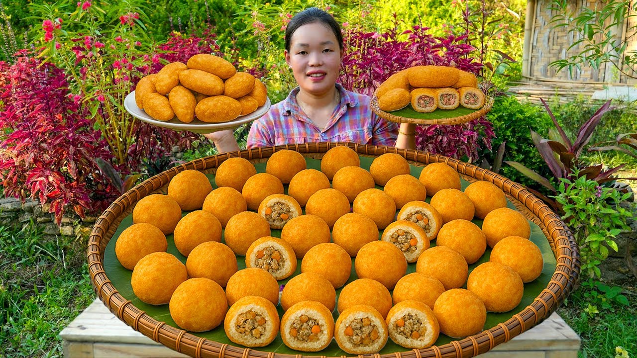 How to Make Fried Sticky Rice with Meat Filling to Sell at the Market - Gardening | Trieu Mai Huong