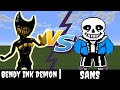 Bendy Ink Demon VS Sans en Minecraft pe