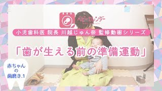 【赤ちゃんの歯磨き】歯が生える前の準備運動  ベビーカレンダー