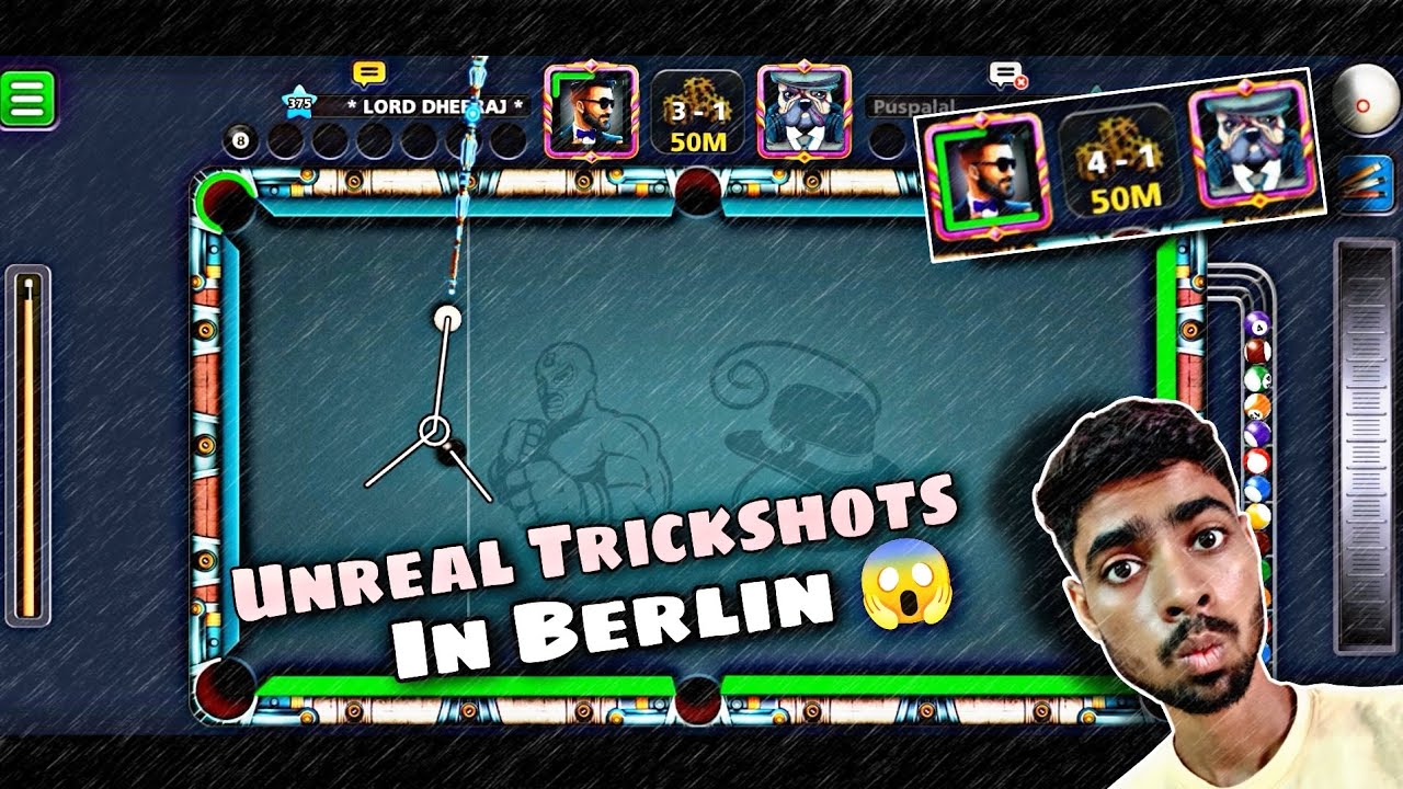 8 ball pool - Berlin bank trick shots#shhero #games #gaming #8ballpool