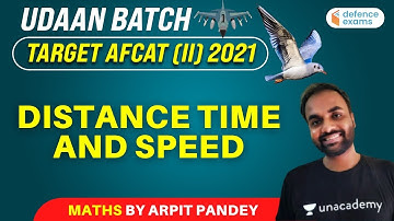 Udaan Batch: Distance Time and Speed | Maths | Target AFCAT 2 2021 | Arpit Pandey
