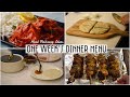 One week dinner menu  meal planning ideas  5 delicious recipes