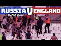 Confused Russian football hooligans punch each other in Euro 2016 violence.