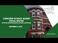 Concord school board special meeting 12623