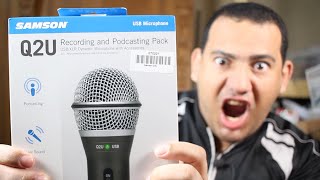 اشتريت مايك جديد للقناة ولما فتحت الكرتونة كانت المفاجاة Samson Q2U USB/XLR Dynamic Microphone