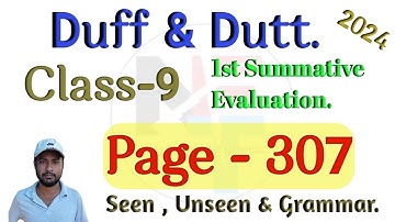 Duff & Dutt Class 9 Page 307 || Model Question Set Solution Duff & Dutt Class 9.@nipaknagenglish