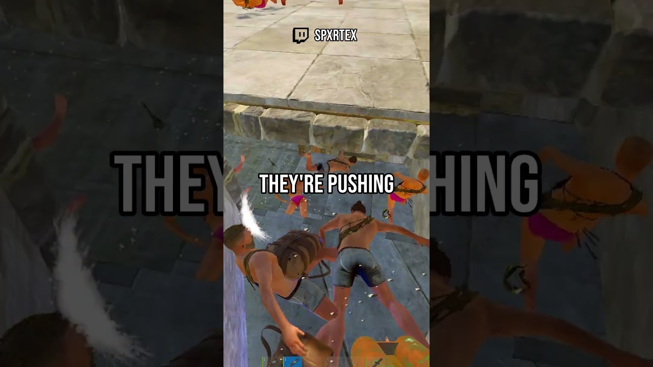 OUR NEIGHBOURS WERE GETTING RAIDED 🤣💀 #spxrtex #rust #shorts