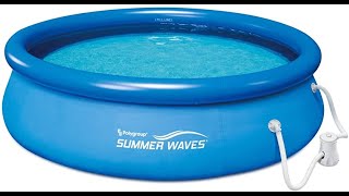 Summer Waves 10ft x 30in Quick Set Inflatable Above Ground Pool with Filter Pump Review