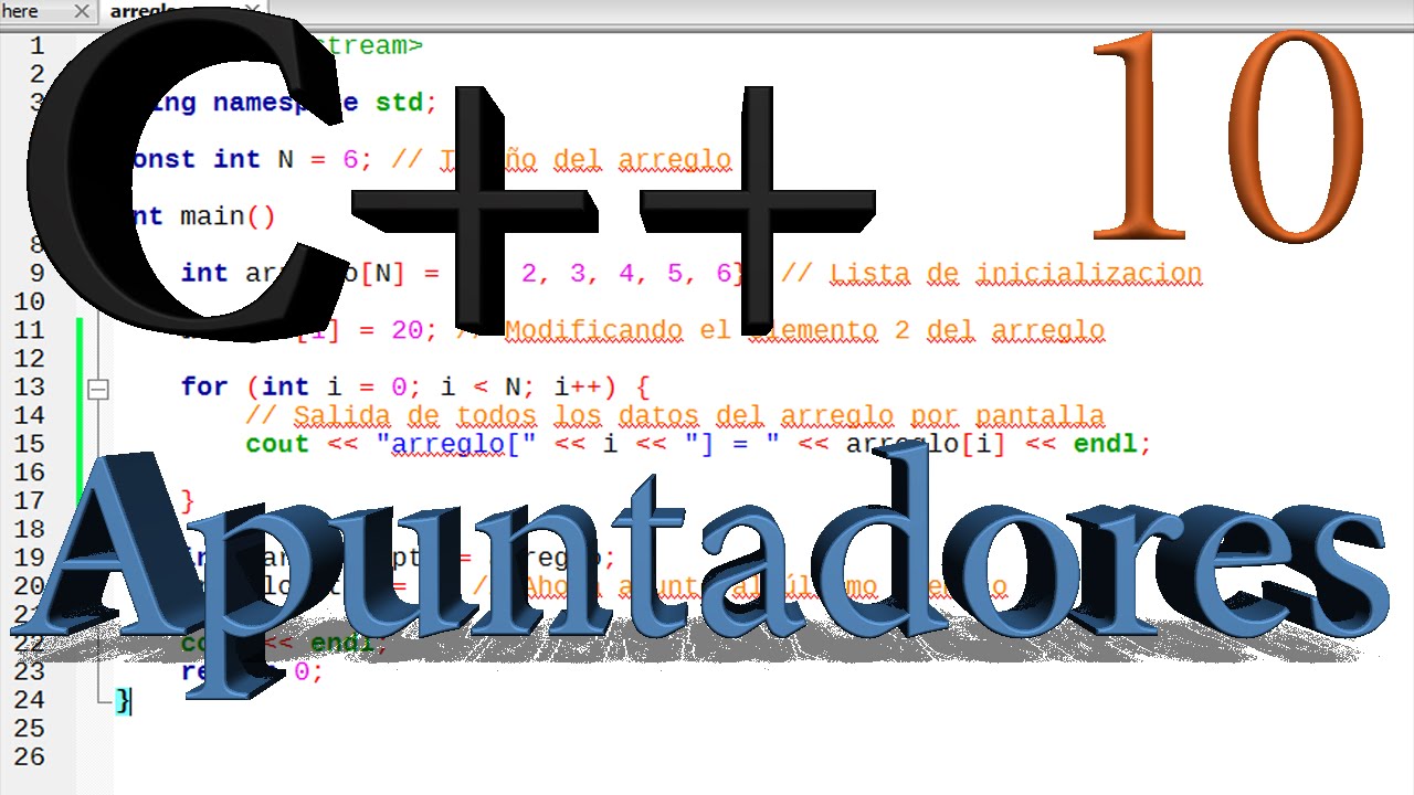 Programación en C++ 10 - Apuntadores - YouTube