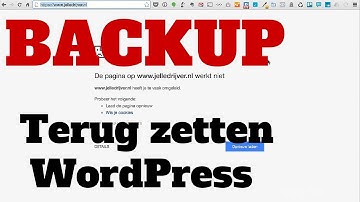 Backup terugzetten WordPress