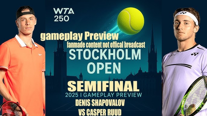 Denis Shapovalov vs Casper Ruud | Stockholm Open 2025 Semifinal | Gameplay  Preview