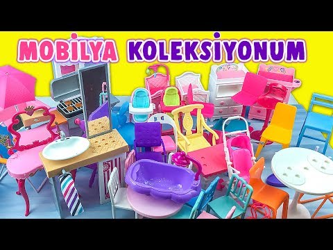 Barbie Ev Eşyaları Koleksiyonum | YENİ Hobi Odası Turu | NEW Hobby Room Tour | EvcilikTv