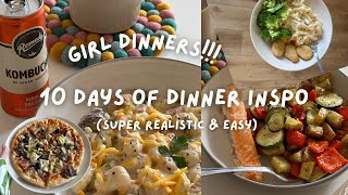 GIRL DINNER INSPO | very realistic dinners that I eat in a week 🍜