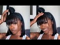 Half up Half down Bob with Bangs Lace Front Wig Installation | Affordbale Must Have Sogoodhair