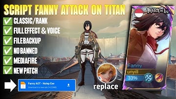 Script Skin Fanny Attack On Titan Mikasa Ackerman | Full Effect | Full Voice | New Patch