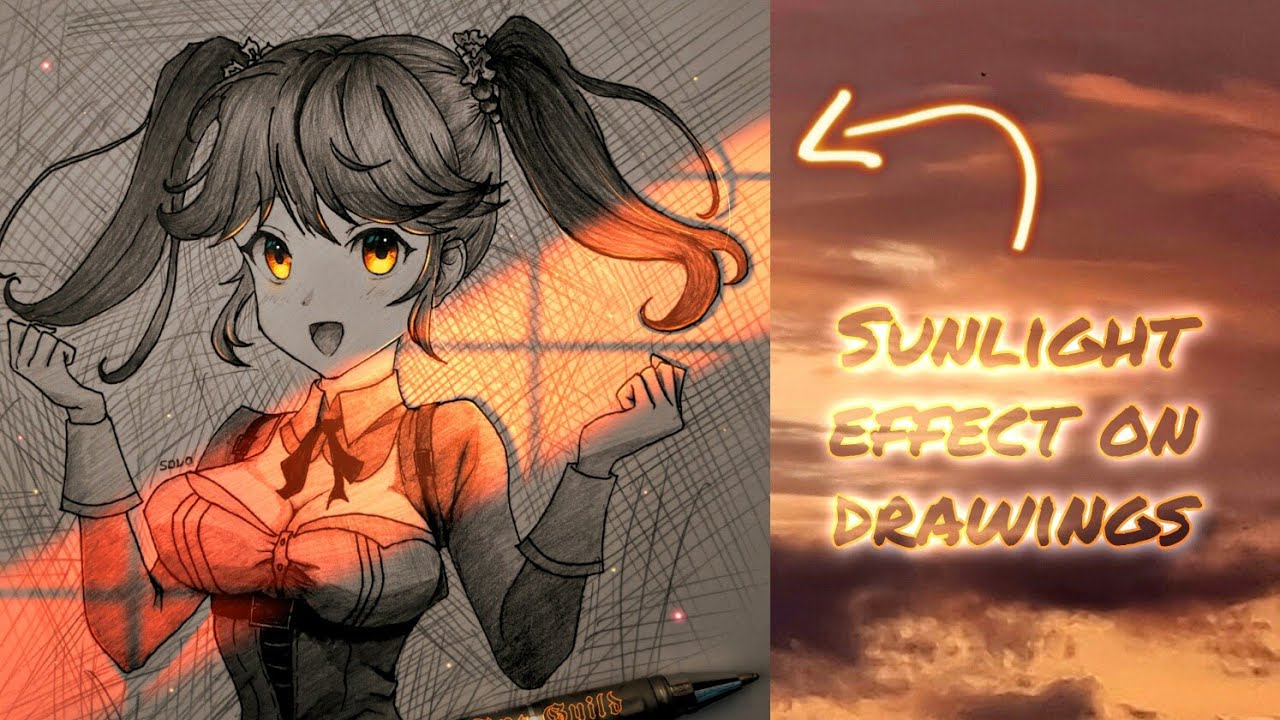 How To Draw Sunlight Effect On Drawings