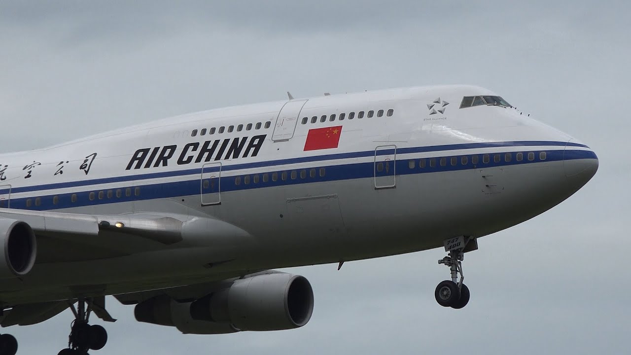 Air China Boeing 747-400 B-2445 Landing and Takeoff [NRT/RJAA]