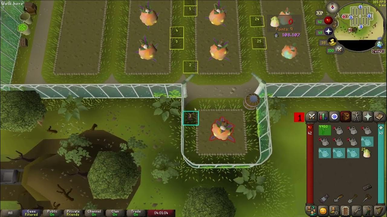 OSRS Efficient 25x4 Tithe Farm Example YouTube